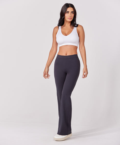 Ponte Flared Dark Grey Pant